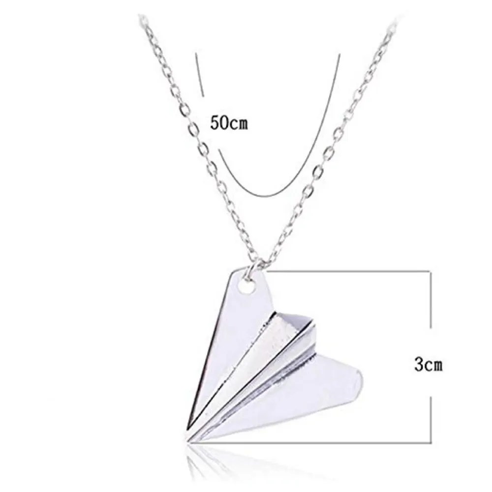 Airplane necklace Stainless Steel, 3 Cms - 2