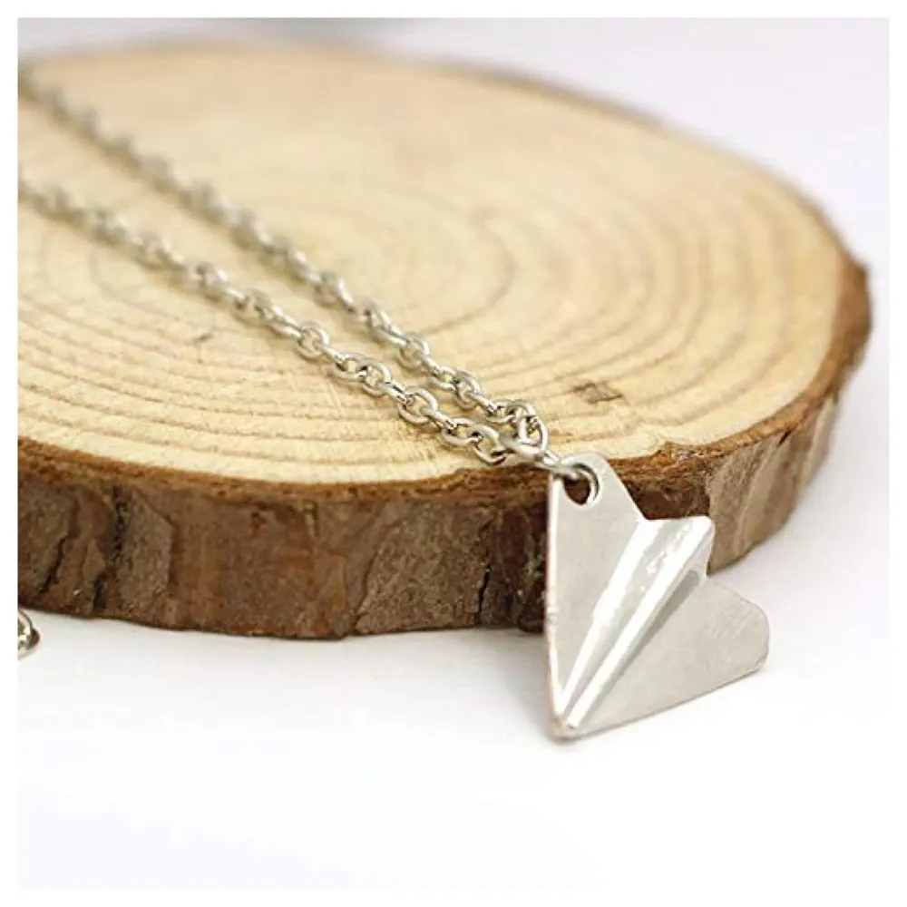 Airplane necklace Stainless Steel, 3 Cms - 3