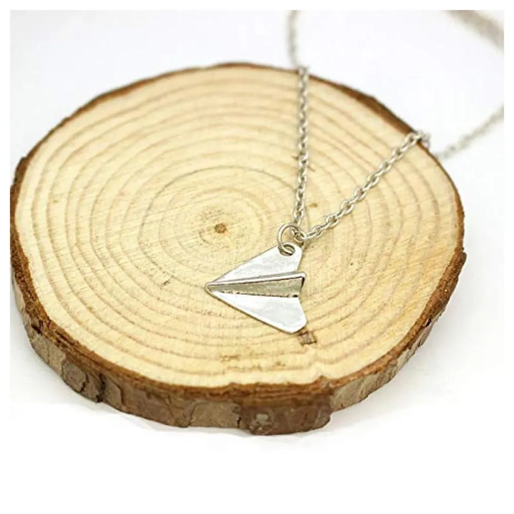 Airplane necklace Stainless Steel, 3 Cms - 4