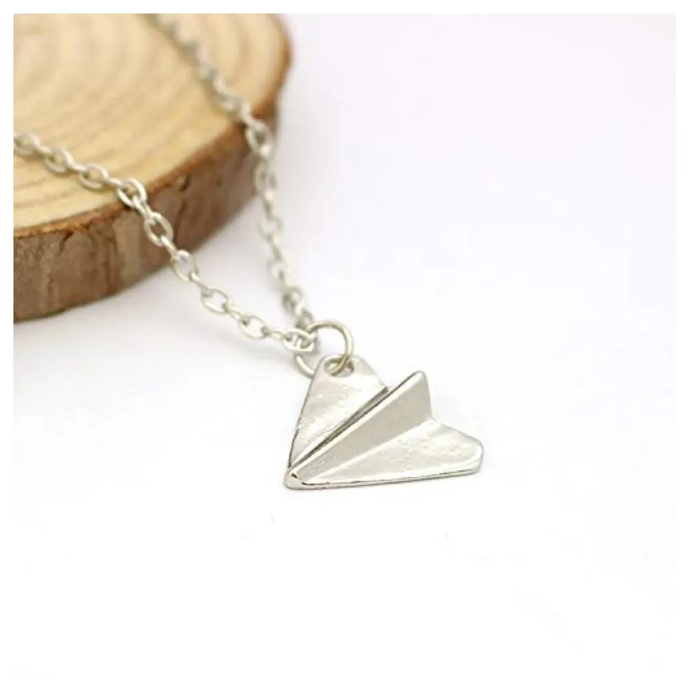 Airplane necklace Stainless Steel, 3 Cms - 5