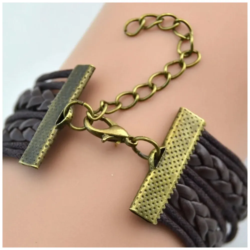 One Direction Women's Leather Charm Bracelet (Brown) - 3