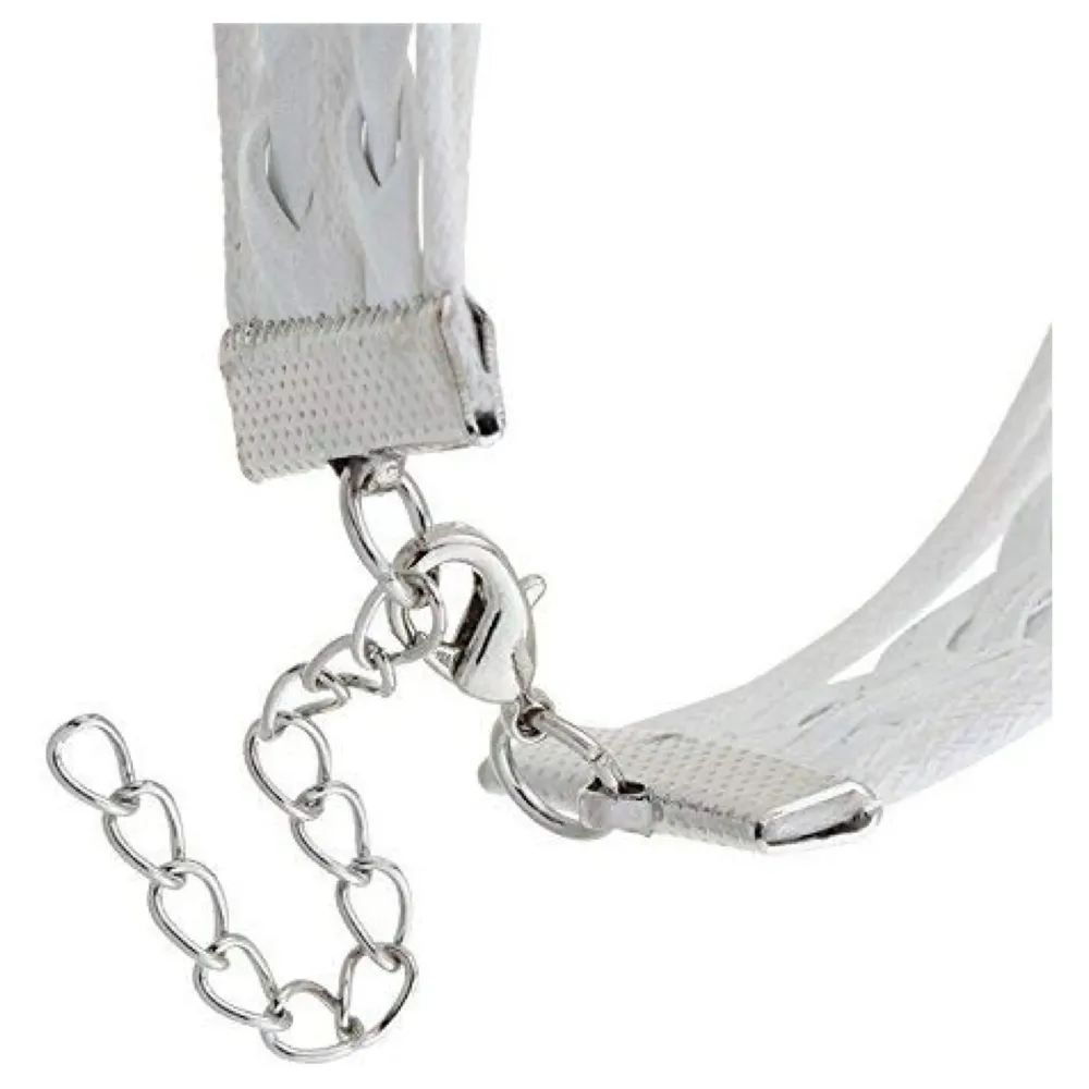 One Direction Leather Charm for Women -White - 5