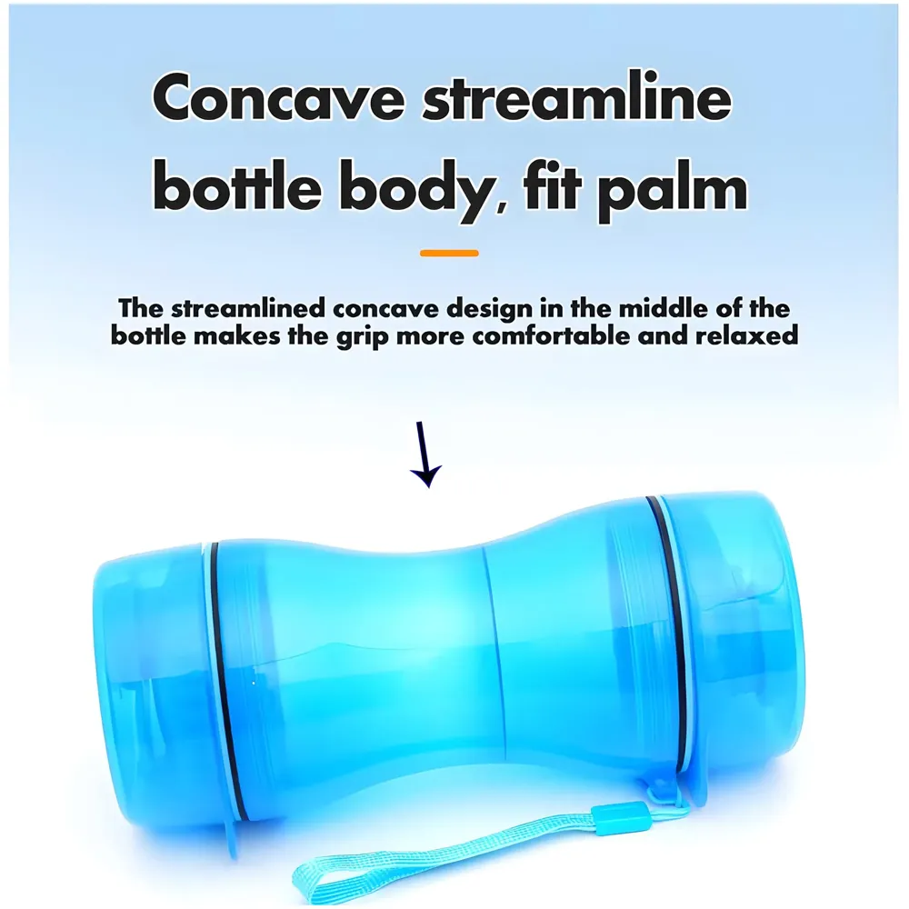 2 in 1 Dog Water Bottle Portable Food Container Drinking Bowl for Small Medium Dogs Outdoor Travel Pet Water Dispenser Feeder