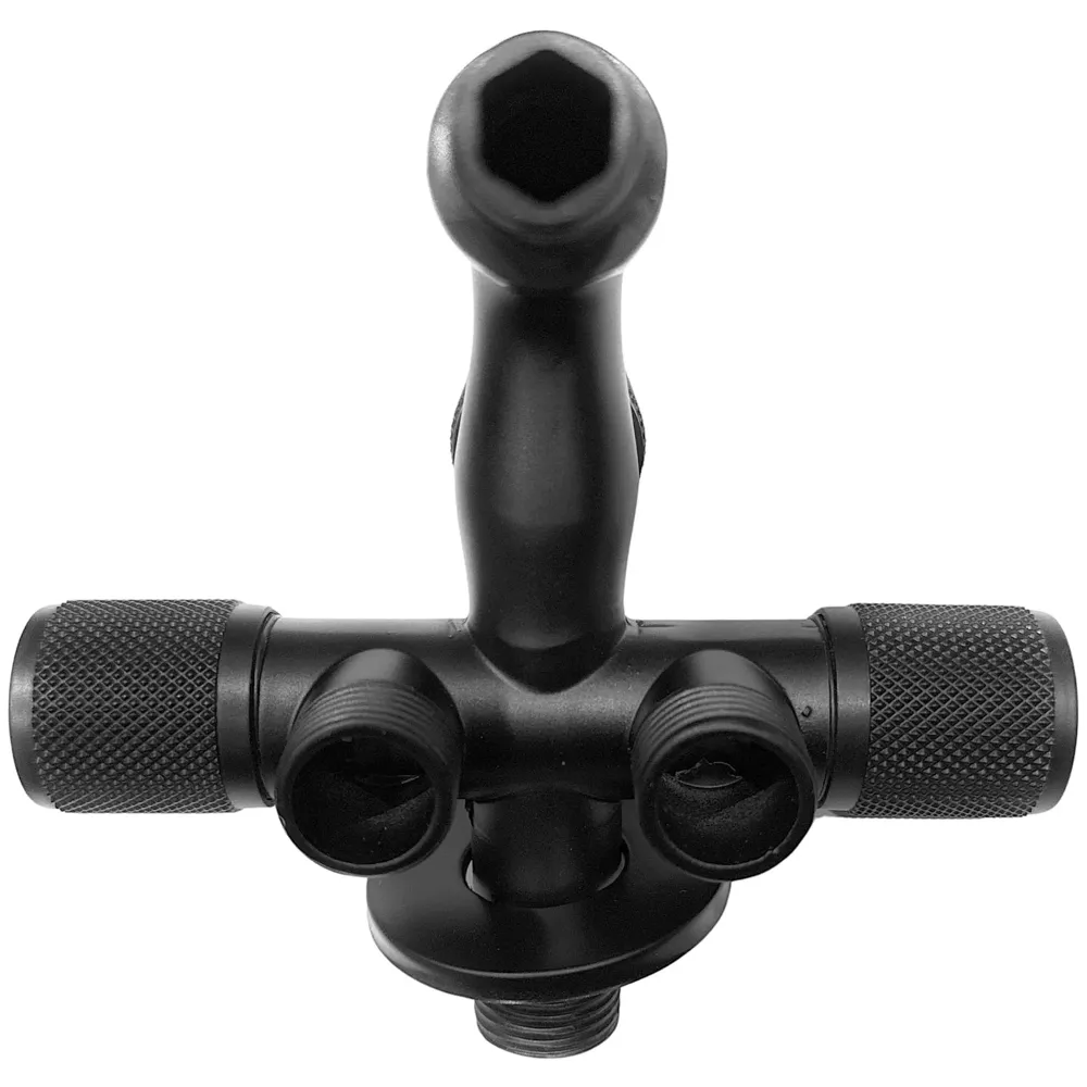 3 in 1 Bibcock Tap Faucet Wall Black Triple for Bathroom, Commode Shower | Luxury Series Three-Way Tap Valve 3 in 1 Water Valve Black Washing Machine - 12.5 x 9 x 12.5 Cm