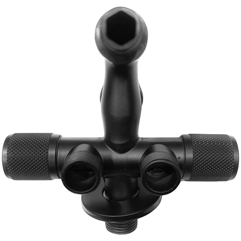 3 in 1 Bibcock Tap Faucet Wall Black Triple for Bathroom, Commode Shower | Luxury Series Three-Way Tap Valve 3 in 1 Water Valve Black Washing Machine - 12.5 x 9 x 12.5 Cm