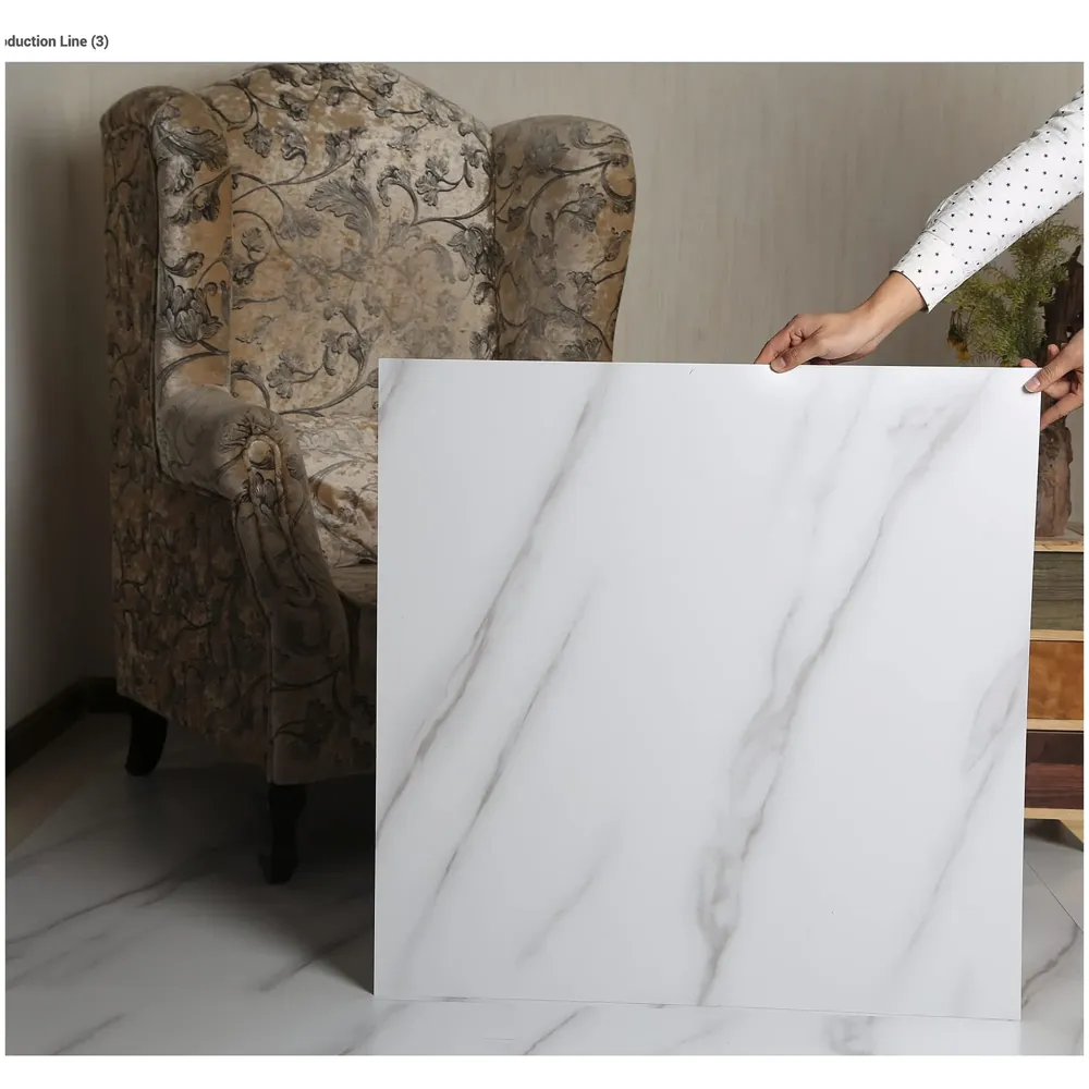 PVC Marble Flooring 18 x 18 Inch Tiles Self Adhesive Peel & Stick, 1 Tile is 2.25 Sqft