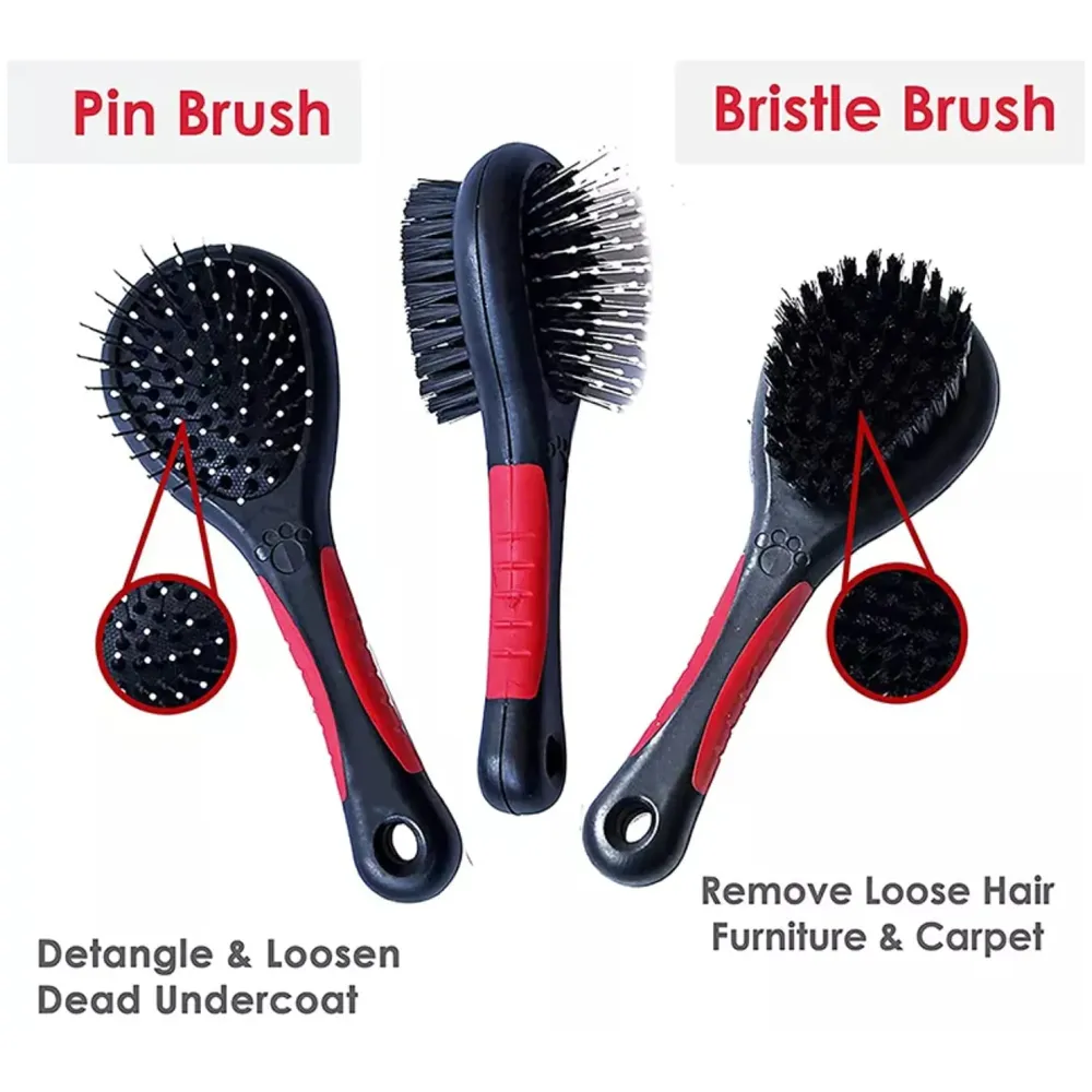 Pet Grooming Kit Grooming Kit With Carry Bag for Dog and Cat with, Double-Sided Dog Comb, Deshedding Glove, Slick Hair Brush, Double Sided Pin Brush, Nail Cutter, Lice Comb, and Filer. - 3