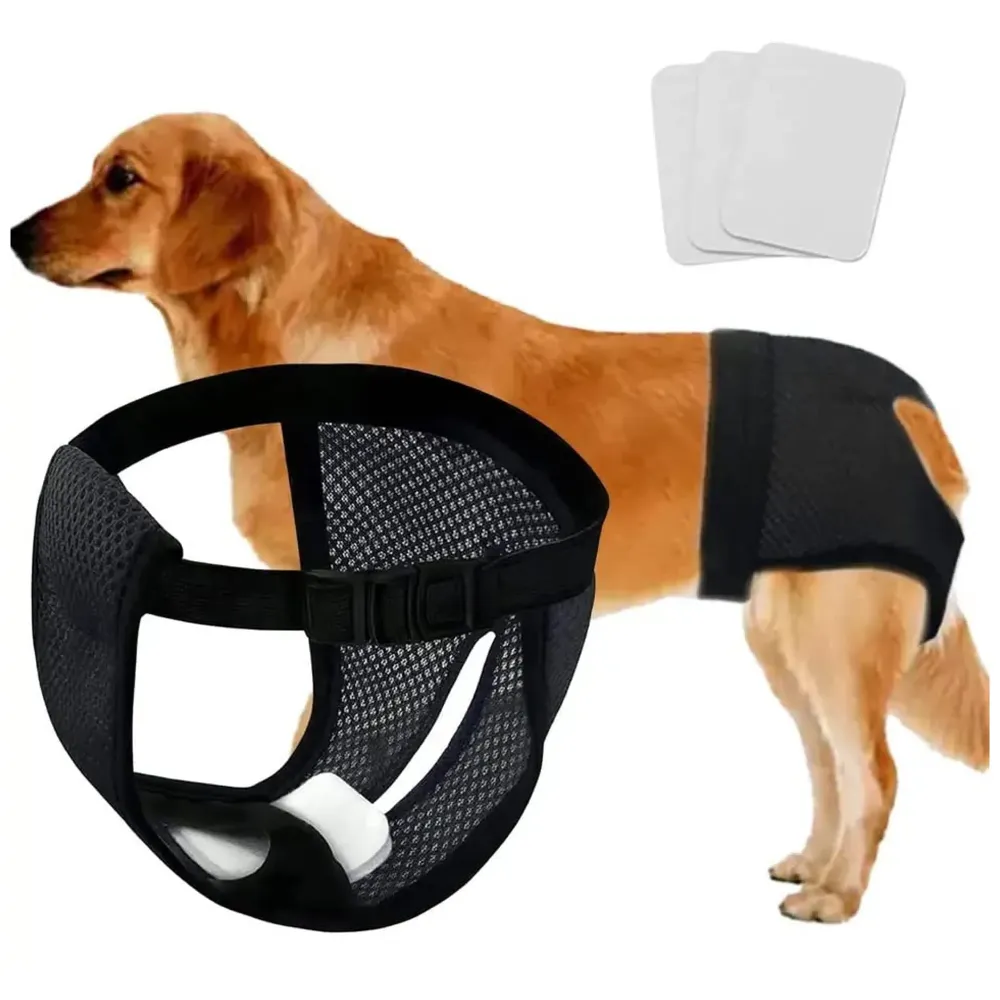 Female Dog Diapers Diaper Comfortable Reusable Female Dog, Puppy, and Female Dogs Diapers with 3 Absorption Cotton Pads
