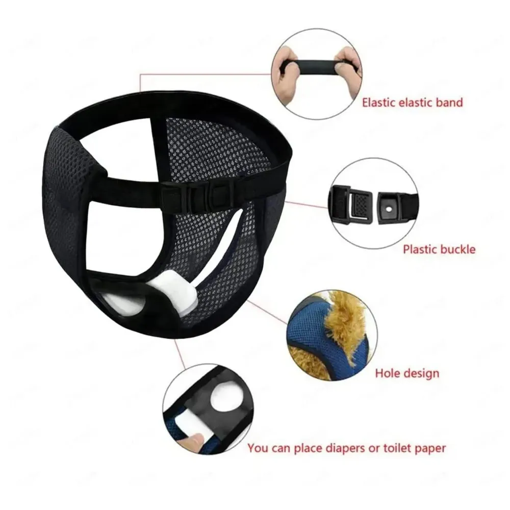 Female Dog Diapers Diaper Comfortable Reusable Female Dog, Puppy, and Female Dogs Diapers with 3 Absorption Cotton Pads