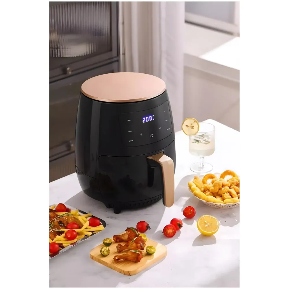 Air Fryer 2400 W 6 Liters Touch Screen Crisps, Roasts, Reheats, & Dehydrates French Fries Chicken Meat Fish Frozen Items Healthier, Faster, Delicious Results Less Oil