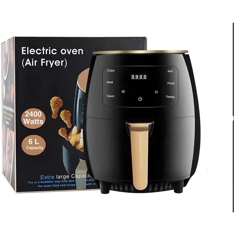Air Fryer 2400 W 6 Liters Touch Screen Crisps, Roasts, Reheats, & Dehydrates French Fries Chicken Meat Fish Frozen Items Healthier, Faster, Delicious Results Less Oil