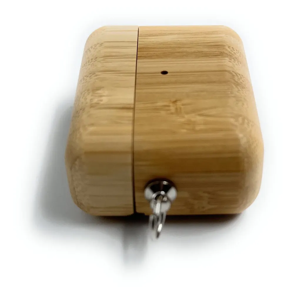 Solid Wood Case Compatible with Airpods Pro Wooden Case Cover Supports Wireless Charging Maple Light Colour Wood - 6