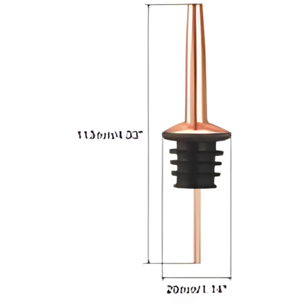4 Pcs Rose Gold Liquor Bottle Pourer Liquor Pour Spout Head Bottle Tipping Nozzle Silicone Stoppers for Bars Homes Party 11.3 cm x 2.9 cm Fits Most Bottles.