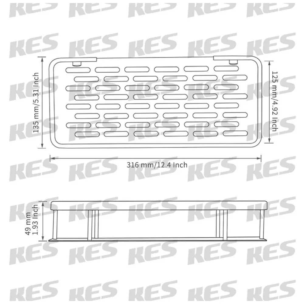 Wall Mount 12 Inch Bathroom Horizontal Shelf 2 Pc, Rust Free Aluminium Shower Caddy Wall Shelf Holder Anti Rust, Rust Free Aluminium, Installation Kit Included (2, Aluminum Horizontal)