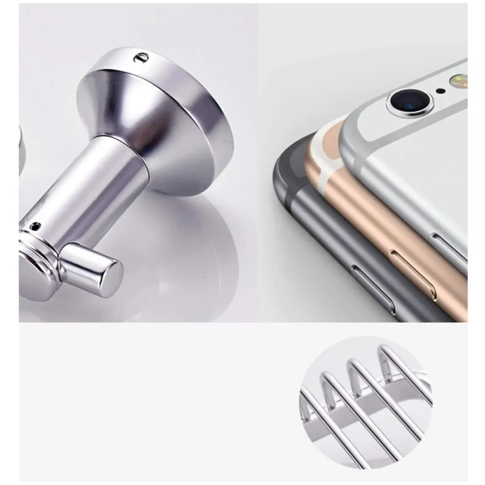 Aluminium Soap Holder Soap Dish Wall Hung Concealed Screws Rust Free, Square Design - 3