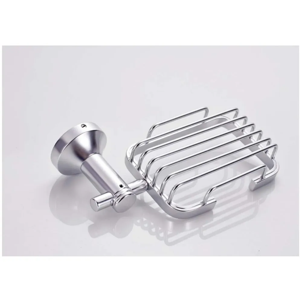 Aluminium Soap Holder Soap Dish Wall Hung Concealed Screws Rust Free, Square Design - 5