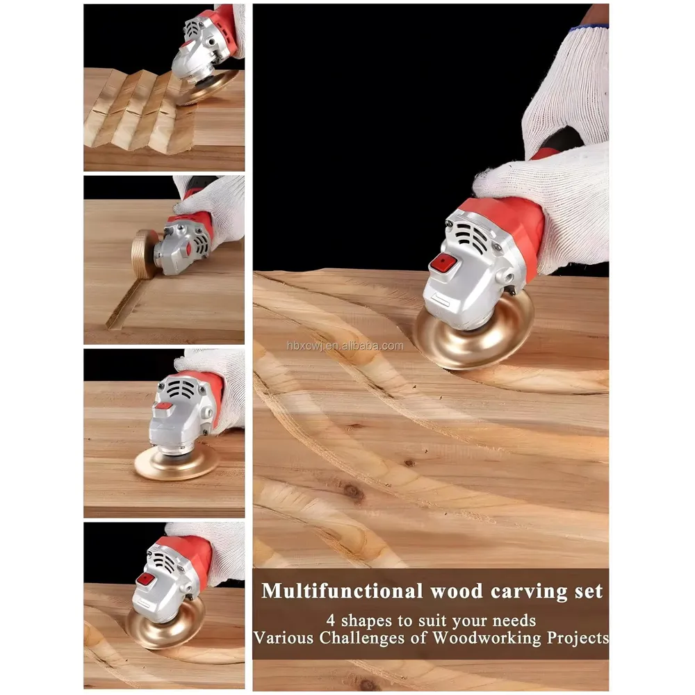 5 Pcs Angle Grinder For wood work Wood Carving Disk Attachments With 5/8 Arbor, 4 inch