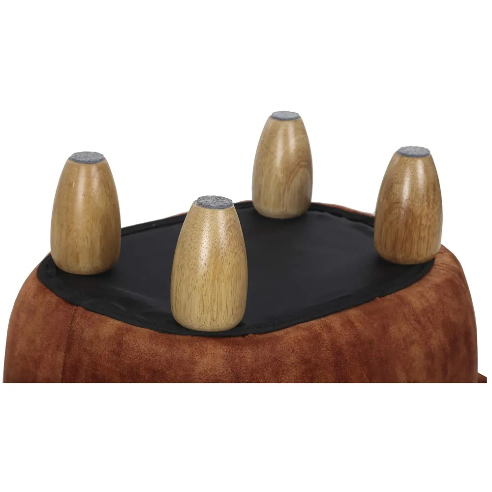 Upholstered Dog Ride-On Ottoman Footrest Stool with Vivid Adorable Animal Shape Padded Seat. (Kids and Adults, Dog)