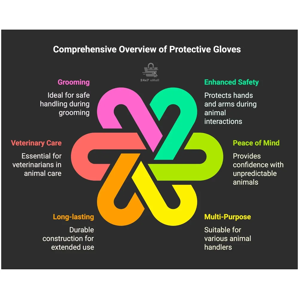Anti Bite Gloves Safe And Durable Animal handling Gloves For Dog Cat Bird Parrot Lizard Antibite 18 Inches Long. - 4