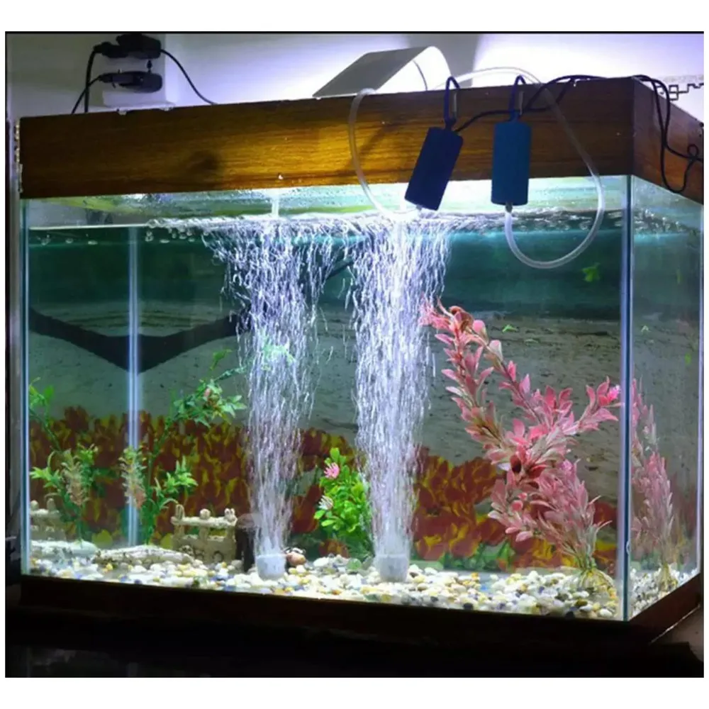 Aquarium Oxygen Pump - USB Air Pump - Quietest Portable Aquarium Air Pump - Air Stone and Hose Included - Low Power Usage