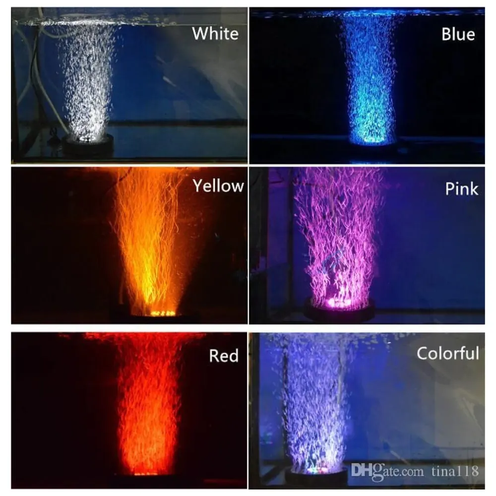 Aquarium Air Stone with Changing Light Colours LED Light for Fish Tanks and Aquariums, Waterproof Aquarium Bubble Lights with Remote Control (Bubble Pump and Wire Not Included) - 5