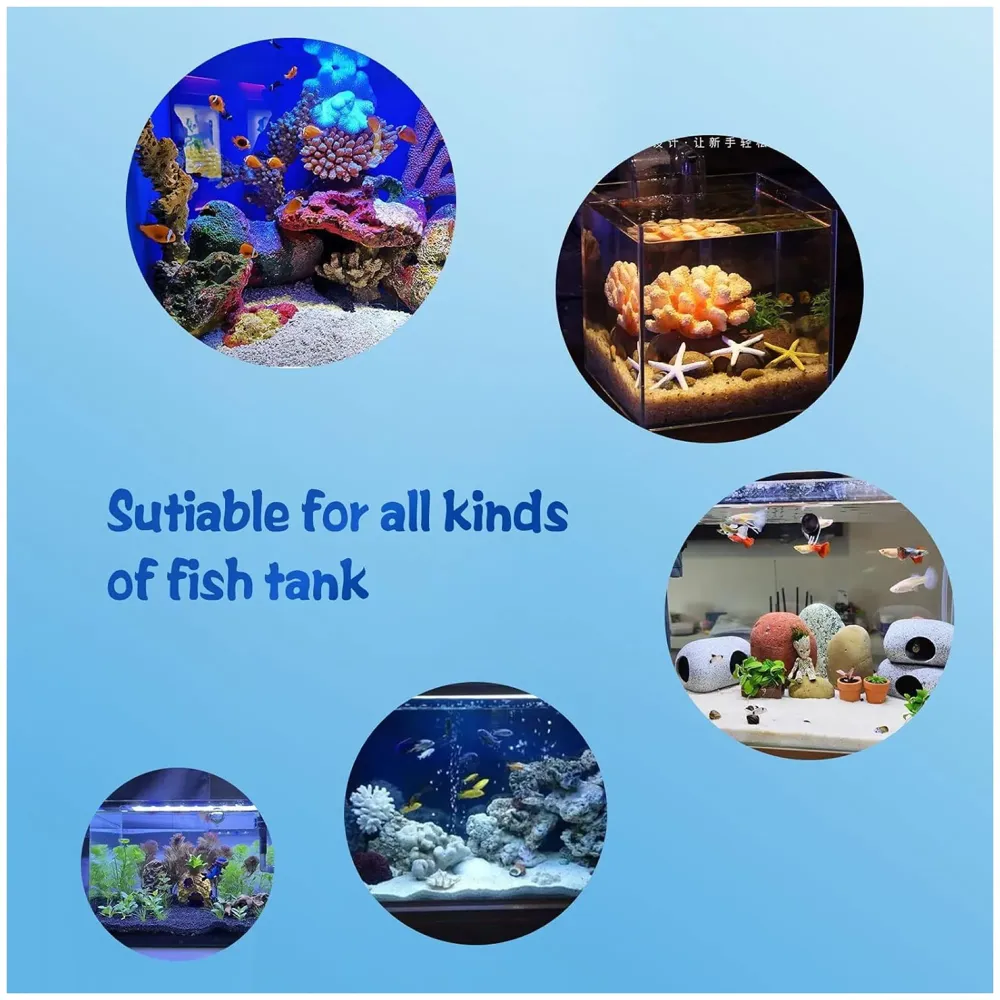 6 pcs Aquarium Diver Cartoon Aquarium Floating Cute Resin Aquarium Accessories Decorative Items for Fish Aquarium, Floating on Water, Fish Aquarium Decoration, 7 X 3 cm Blue Orange and Black - 2