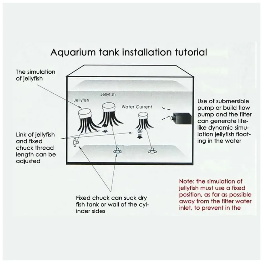 3 Pcs Fluorescence Glowing Aquarium Jellyfish Ornament Decoration for Aquarium Fish Tank Silicone Jellyfish Fish Tank Accessories for Aquariums with Floating jellyfishes