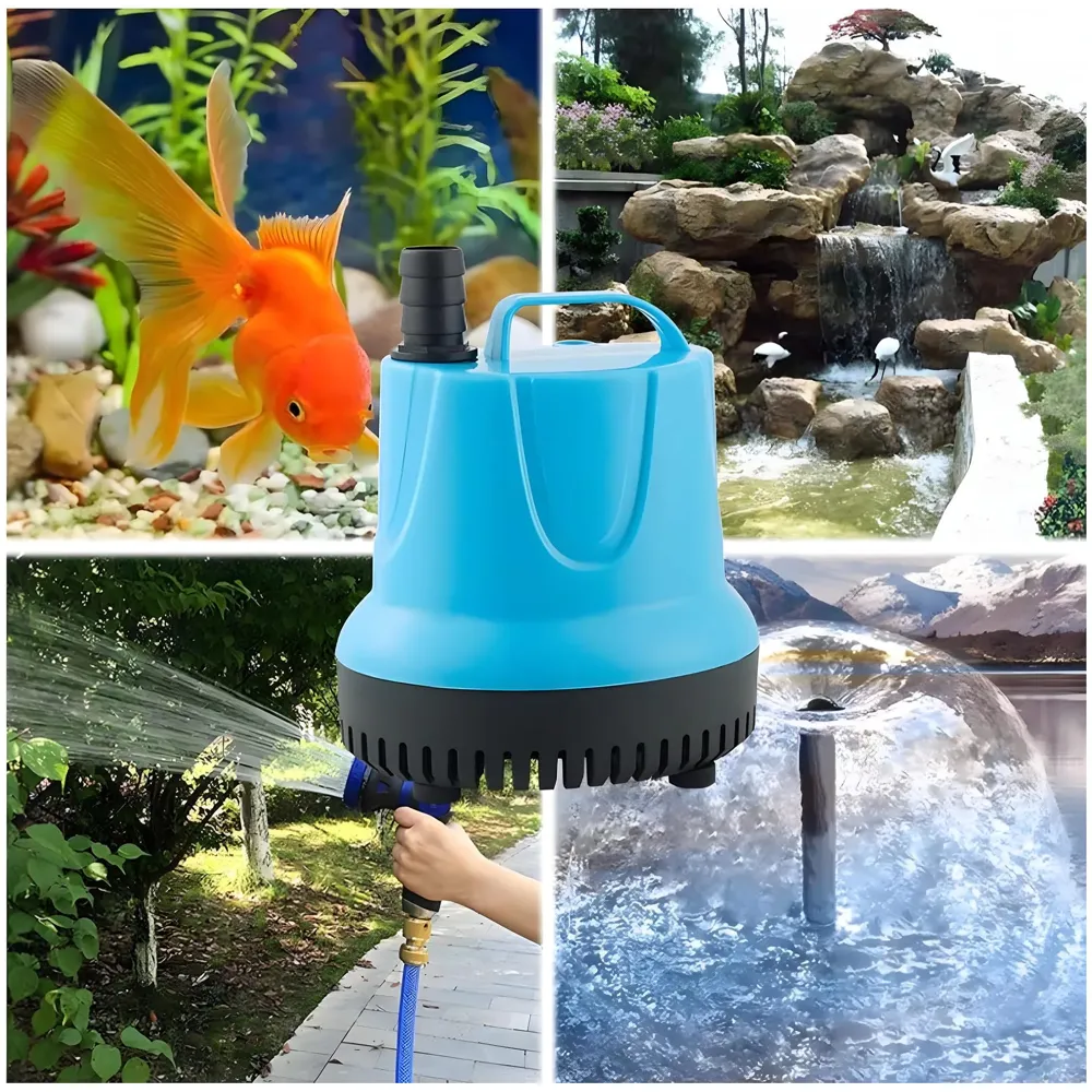 4500L/H 100W Submersible Water Fountain Pump For Aquariums Powerful Large Water Pump for Fountain, Suction Cup Bottom Water Circulation Pumps, Air Pump for Pond - 7