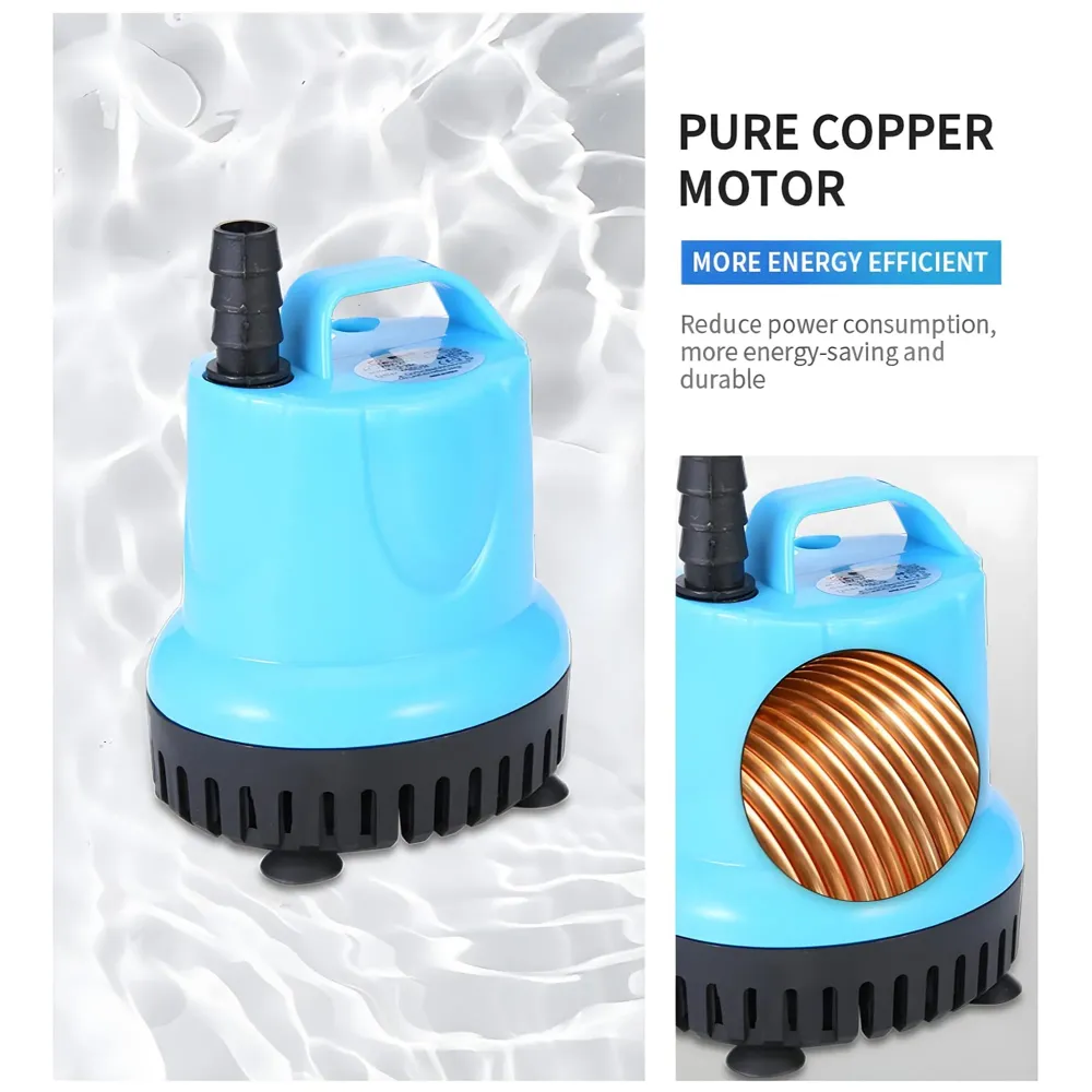 4500L/H 100W Submersible Water Fountain Pump For Aquariums Powerful Large Water Pump for Fountain, Suction Cup Bottom Water Circulation Pumps, Air Pump for Pond