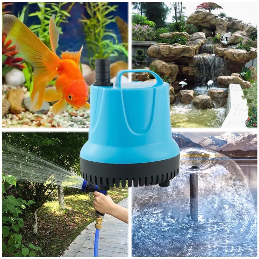 1200L/H 25W Submersible Water Fountain Pump for Aquariums Powerful Large Water Pump for Fountain, Suction Cup Bottom Water Circulation Pumps, Air Pump for Pond