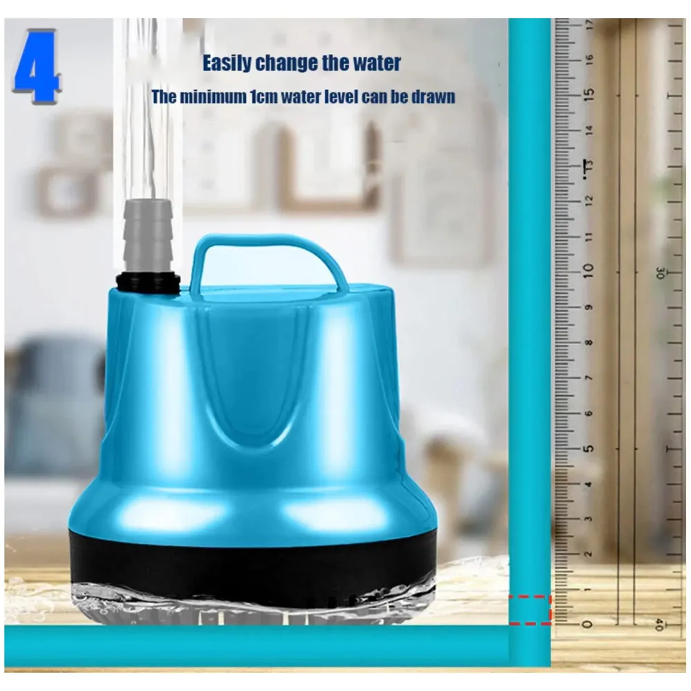 1200L/H 25W Submersible Water Fountain Pump for Aquariums Powerful Large Water Pump for Fountain, Suction Cup Bottom Water Circulation Pumps, Air Pump for Pond