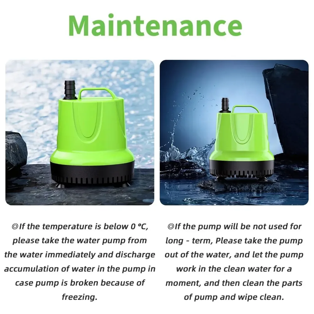 60W 840GPH Submersible Water Pump for Aquarium, Fish Tank, Hydroponics, Pond, Fountain - 9