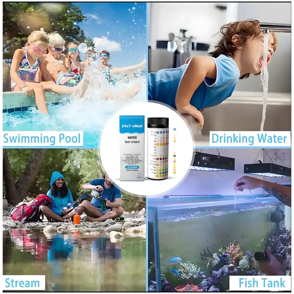 50 Strips 14 in 1 Aquarium Test Strips, Freshwater, Saltwater, Pond Test Strips for Fish Tank Testing pH, Alkalinity, Nitrite, Nitrate, Chlorine, Carbonate, Hardness Copper, Lead Etc