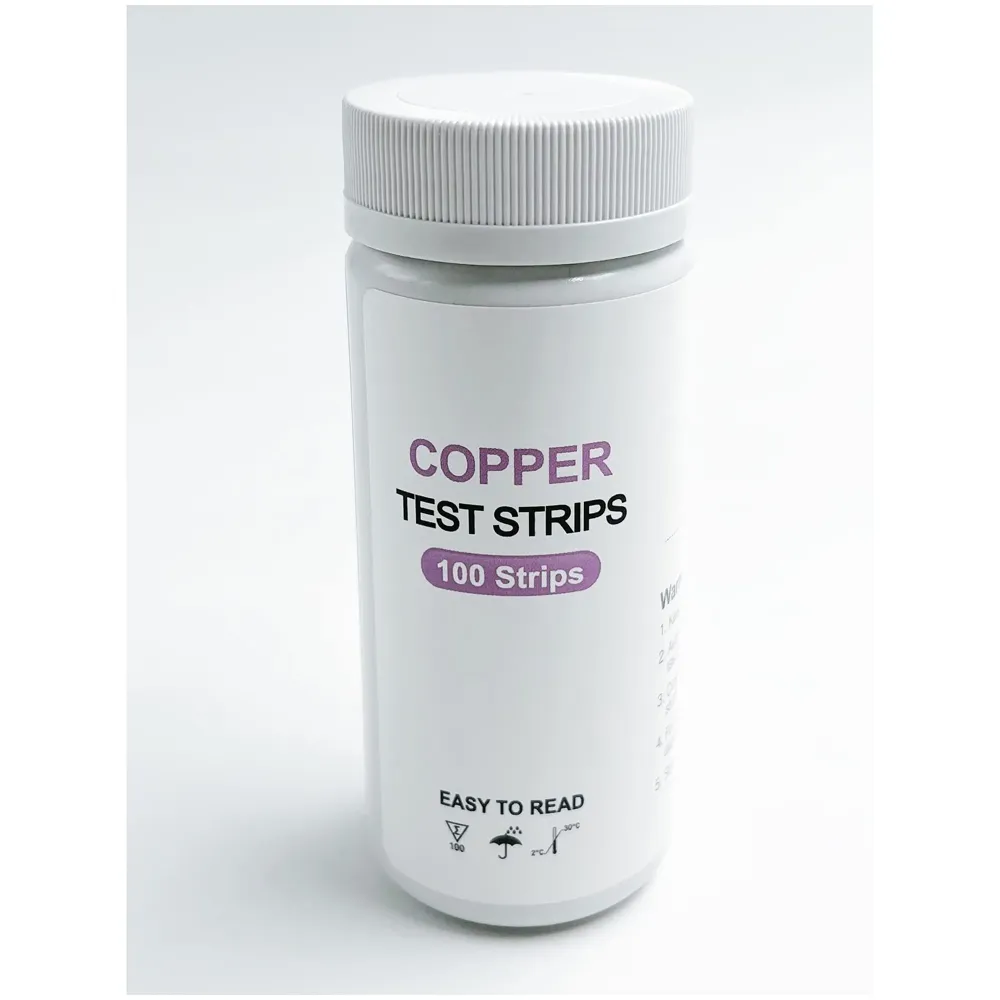 Copper CU Aquarium Test Strips, Kit 100 Strips for Freshwater, Saltwater, Pond Test Strips for Fish Tank, Swimming Pools.