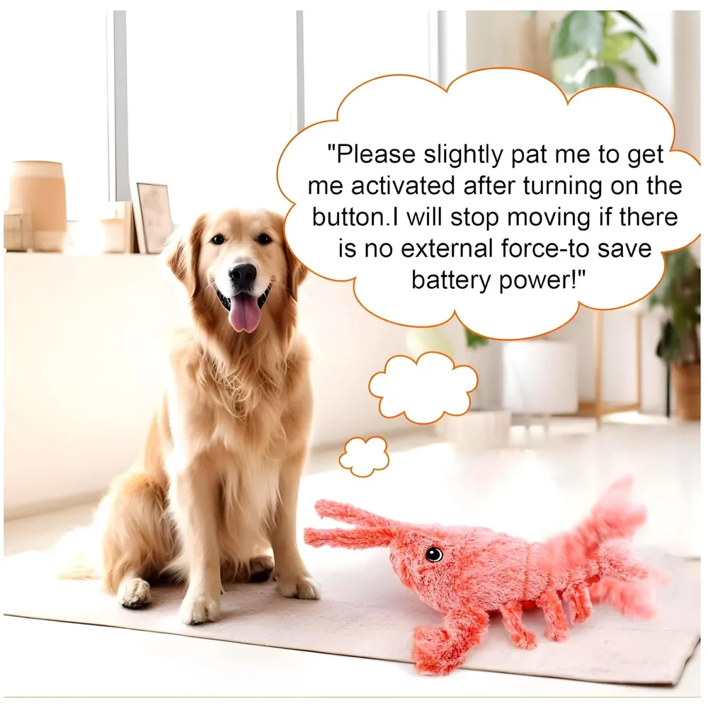 Automatic Jumping Electric Lobster Fish Cat Toys for Kittens, Wagging Fish Tail Toy, Cat Plush Toy, Cat Toy, Catnip Toy, USB Powered, Simulation Catfish Toy - 32cm x 20cm - 7