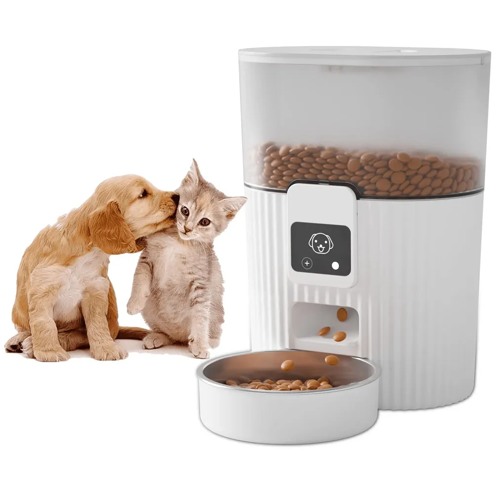Automatic Pet Feeder, 3L Dog Feeder Pet Food Dispenser with Programmable Timer, Portion Control 1-4 Meals Per Day, Dual Power Supply for Small Medium Cats Dog Food Dispenser