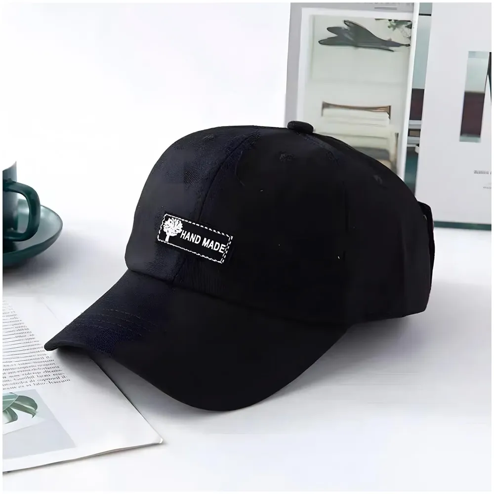 Aviator Cap for Men & Women, Retro Streetwear Baseball Hat with Built-in Aviator Lens Design, Adjustable Cotton Cap – Black - 6