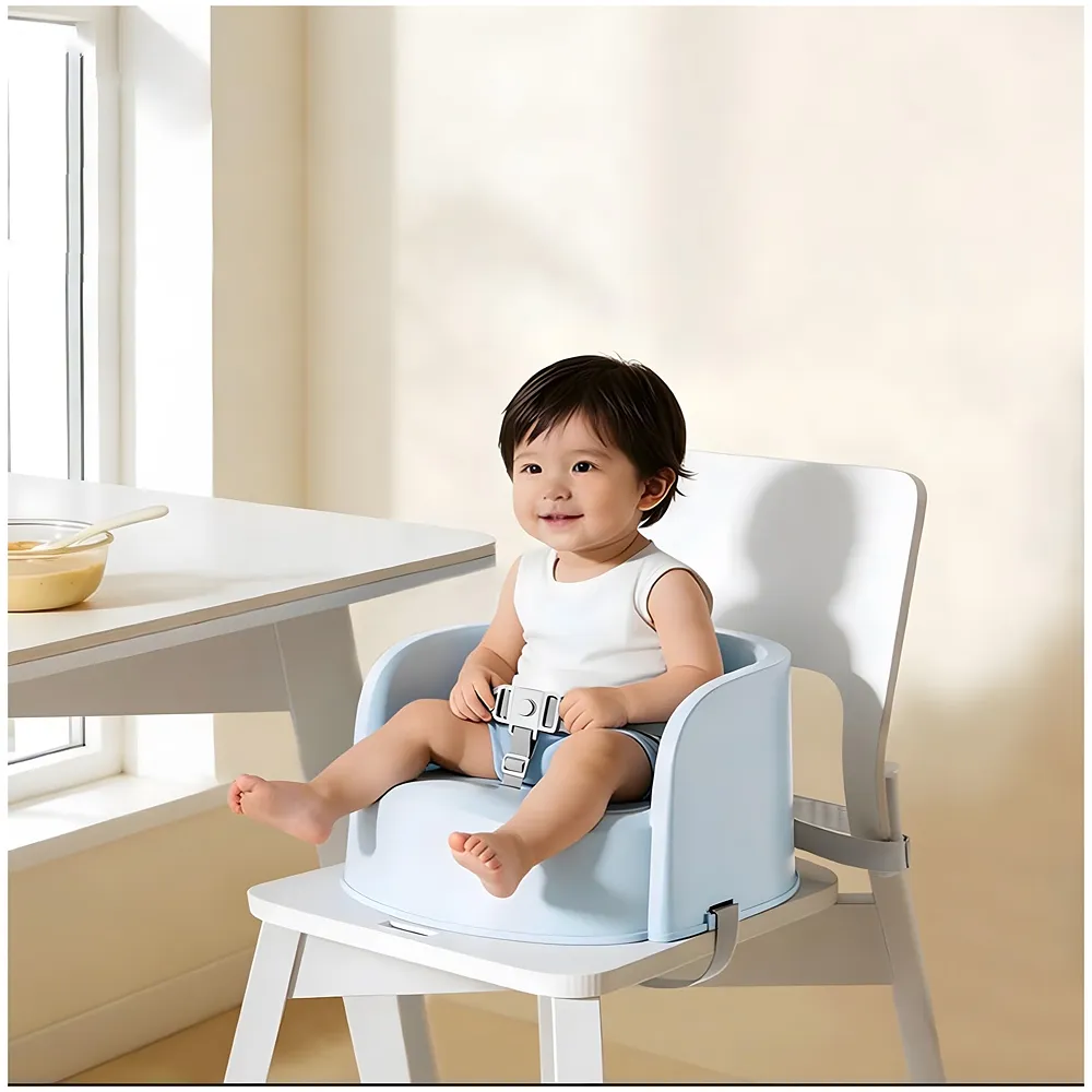 Baby Feeding Chair Booster Seat White Safety Belt 35 x 33.5 cm
