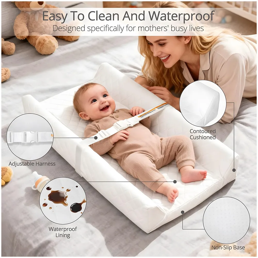 Diaper Changing Mat for Baby Contoured Pad Waterproof 81 x 41 cm