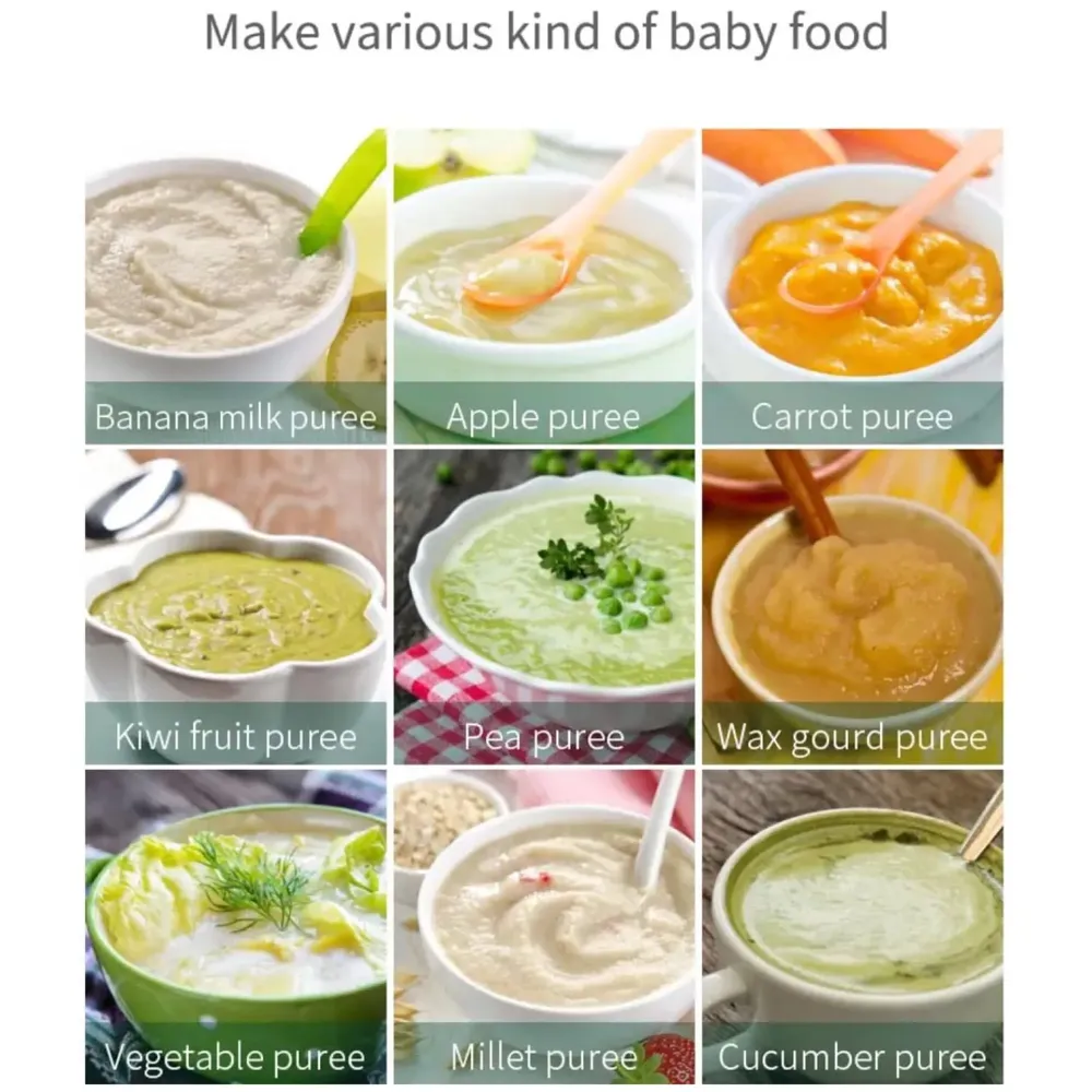 4-in-1 Baby Food Maker Baby Food Processor Food Cooker, Blender, Steamer And Defroster Baby Meal Essentials Make Healthy Fresh Baby Food At Home - Green colour