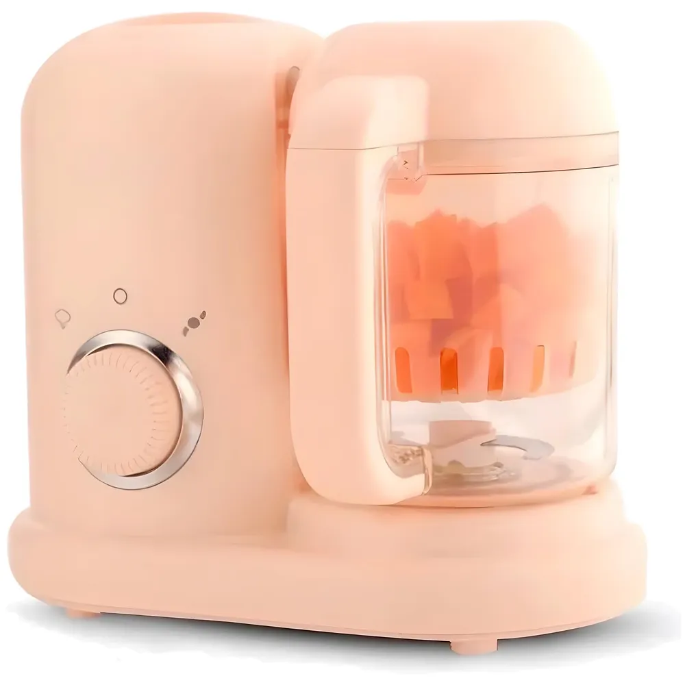 4-in-1 Baby Food Processor Cooker, Blender, Steamer and Defroster Baby Meal Essentials Make Healthy Fresh Food At Home Pink Colour Premium