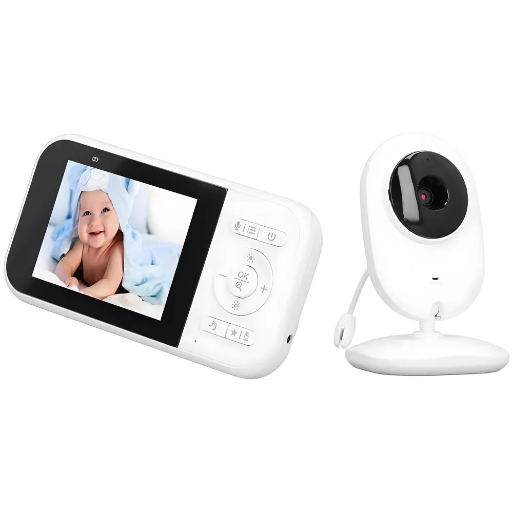 Video Baby Monitor with 2.8" LCD Screen – Two-Way Communication, Night Vision, VOX ECO Mode, Temperature Monitoring, and Soothing Lullabies