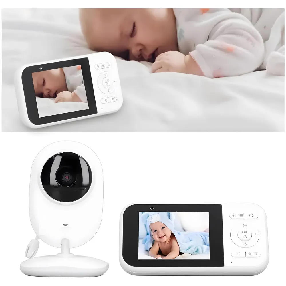 Video Baby Monitor with 2.8" LCD Screen – Two-Way Communication, Night Vision, VOX ECO Mode, Temperature Monitoring, and Soothing Lullabies - 4