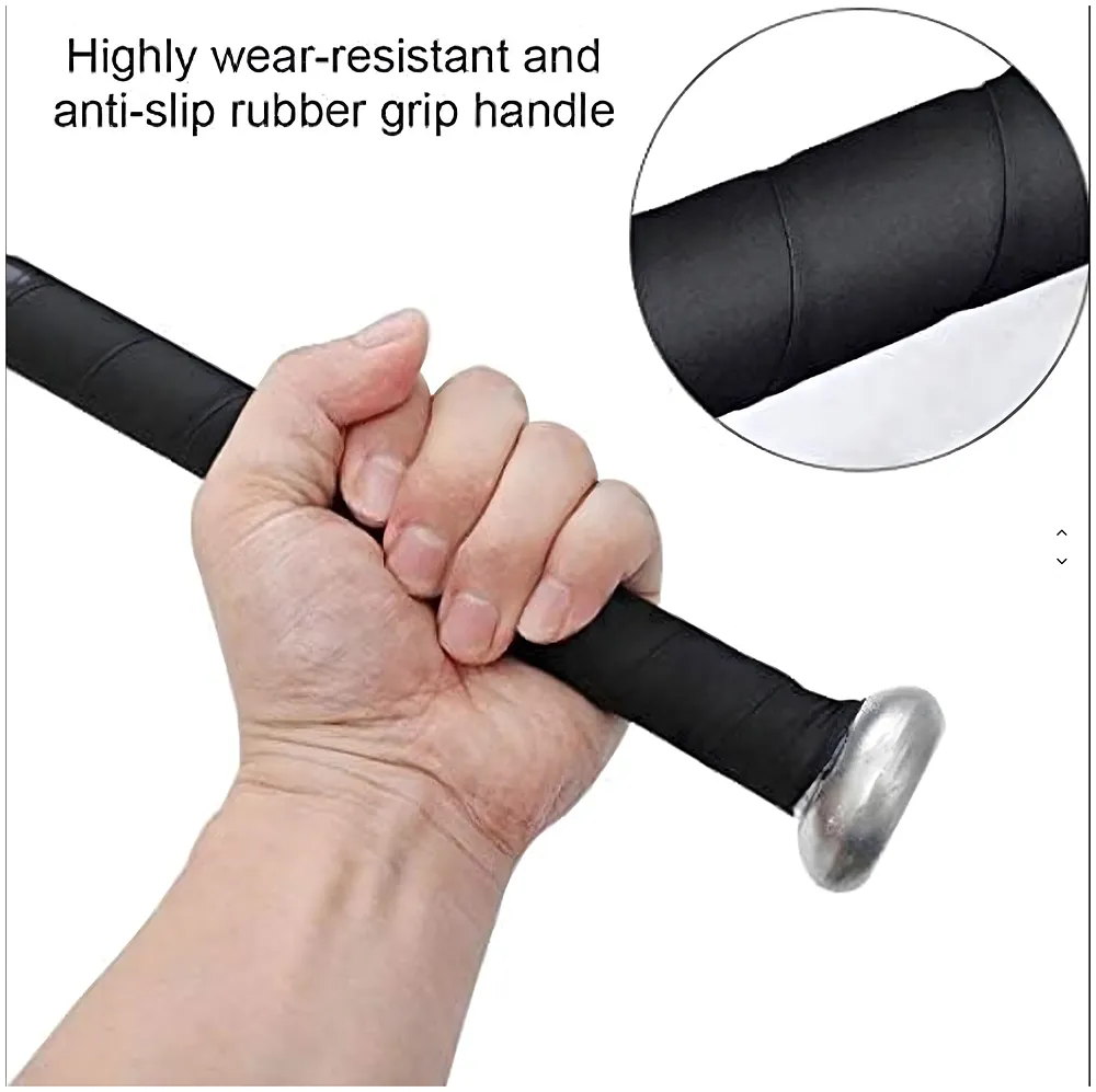 Alloy Steel Baseball Bat 34 Inch | 500 Grams | Anti-Slip Rubber Grip | Spray Coating Finish | for Players Age 12 & Above | Sports Training & Practice