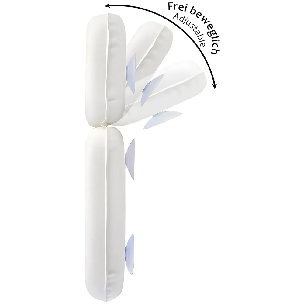 Premium Bath tub Pillow – Luxurious Spa Cushion with Ergonomic Design with Suction Cups for Ultimate Neck and Shoulder Support in Bathtub 14.5 x 11 Inch - White