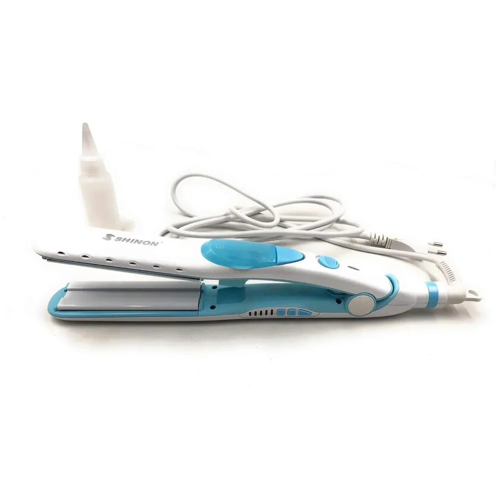 Professional Steam Spray Hair Straightener Curler Tourmaline Ceramic Vapor Flat Iron, with LCD Display and Auto-off Function