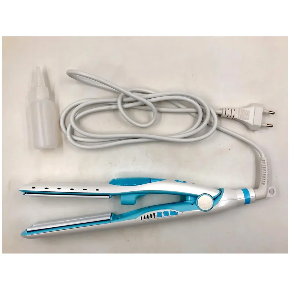 Professional Steam Spray Hair Straightener Curler Tourmaline Ceramic Vapor Flat Iron, with LCD Display and Auto-off Function - 7