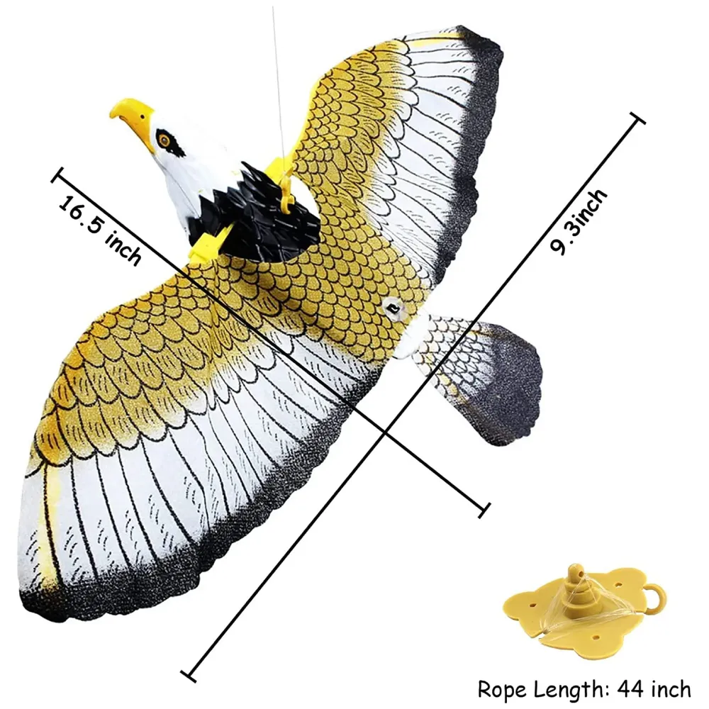 Automatic Flying Eagle Bird Cat Toy with Light and Sound, Bird Interactive Cat Toy, Interactive Electric Hanging Flying Bird Pet Toy for Cats Kitten Play Chase Exercise Eagle