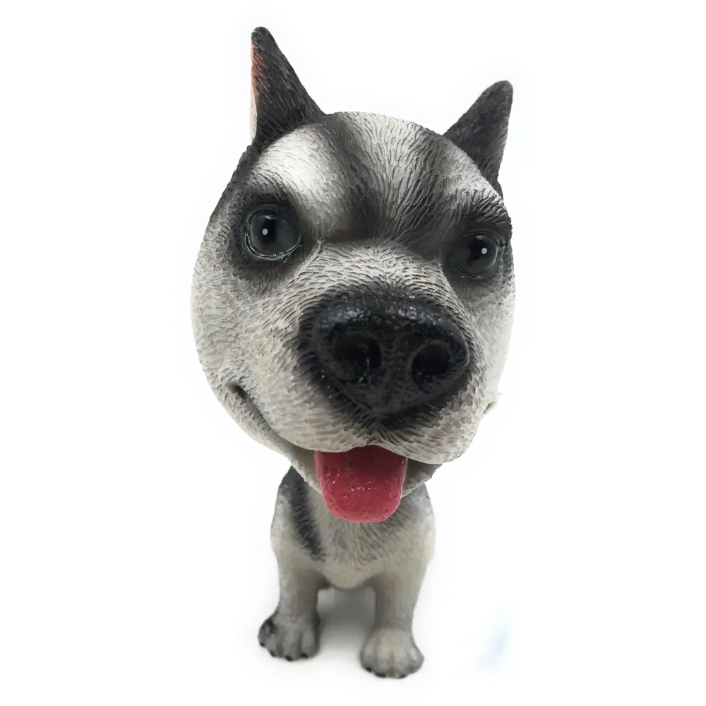 Dog Bobblehead Resin for Cars ~ Desks ~ Study ~ Office ~ Dashboard Decors Size - 4 INCHES (Siberian Husky)