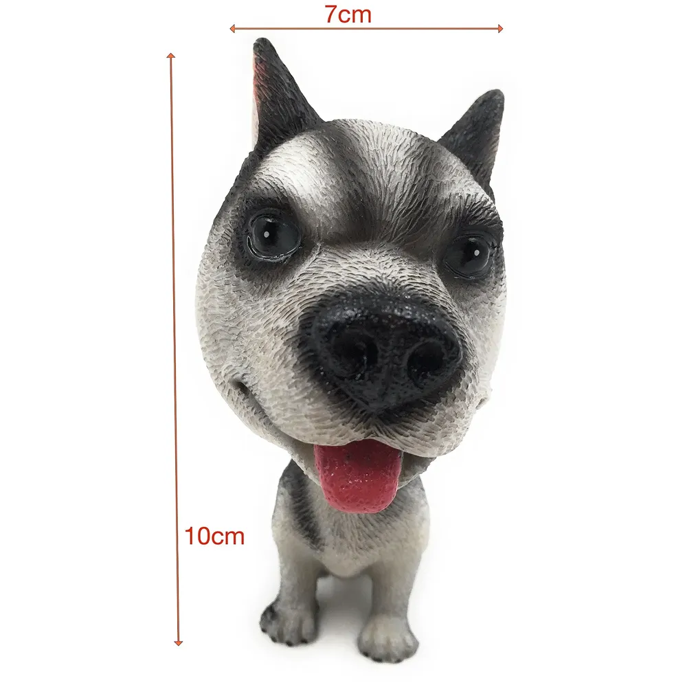Dog Bobblehead Resin for Cars ~ Desks ~ Study ~ Office ~ Dashboard Decors Size - 4 INCHES (Siberian Husky)